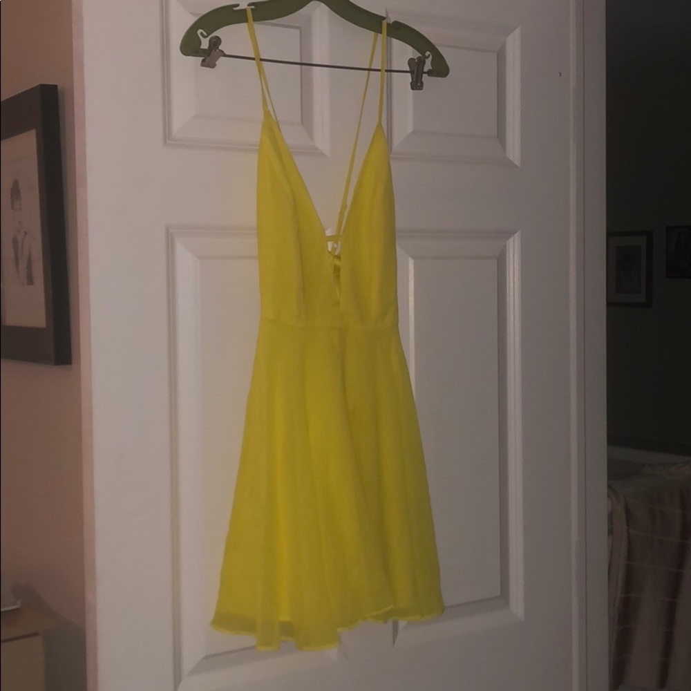 Bebe Yellow mini Dress